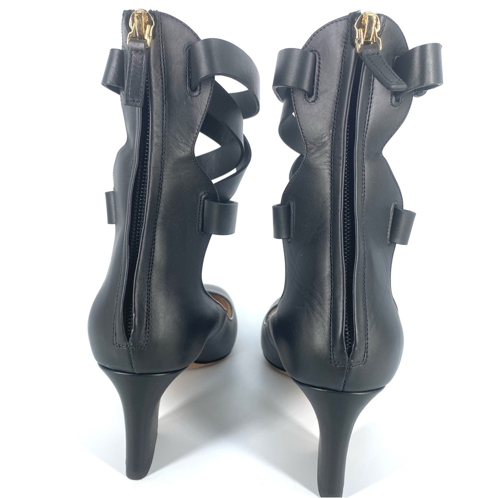 Valentino Black Ankle Strap Leather Pumps Size 38.5 - Picture 5 of 9